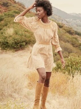 DÔEN Mini Plaid Sabine Dress Size XS